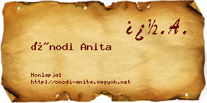 Ónodi Anita névjegykártya